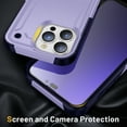 thumbnail image 3 of Hybrid Slim Case for iPhone 14 Pro Max 6.7inch Dual-Layer Soft Shockproof Case Hard PC Back Anti-Fingerprint Anti-Scratch Full Body Rugged Case,Red, 3 of 6