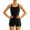 Gray, variant on Attraco Women's One-piece Sports Swimsuit Color Block Water Aerobic Swimwear Bathing Suit