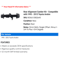 thumbnail image 2 of Rear Alignment Camber Kit - Compatible with 1995 - 2012 Toyota Avalon 1996 1997 1998 1999 2000 2001 2002 2003 2004 2005 2006 2007 2008 2009 2010 2011, 2 of 2