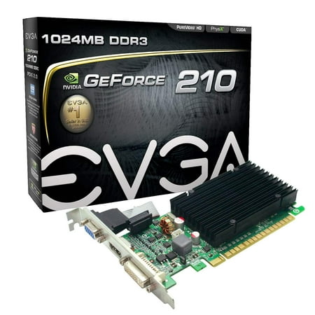 GeForce 210 Passive 1024 MB DDR3 PCI Express 2.0 DVI/HDMI/VGA Graphics Card, 01G-P3-1313-KR, EVGA GF 210 brings incredible processing power, at an incredible.., By