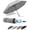Grey, variant on Electric Rechargeable Auto Open Close Folding Umbrella, Windproof Inverted Compact Travel Umbrella with 360 °   Reflective Stripe, Waterproof Portable Rain Sun Umbrella for Daily Outdoor