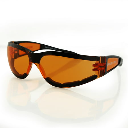 Shield II Sunglass, Black Frame, Amber Lens (Best Sunglass Lens Color For Driving)