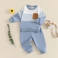 thumbnail image 4 of TOWED22 Toddler Kids Baby Boy Fall Clothes Color Block Pockets Long Sleeve Tops Pants Winter Outfits(Blazer,3-4 Y), 4 of 7