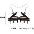 thumbnail image 4 of Piano Earrings Acrylic Keyboard Dangle Jewelry for Music Lovers, 4 of 5