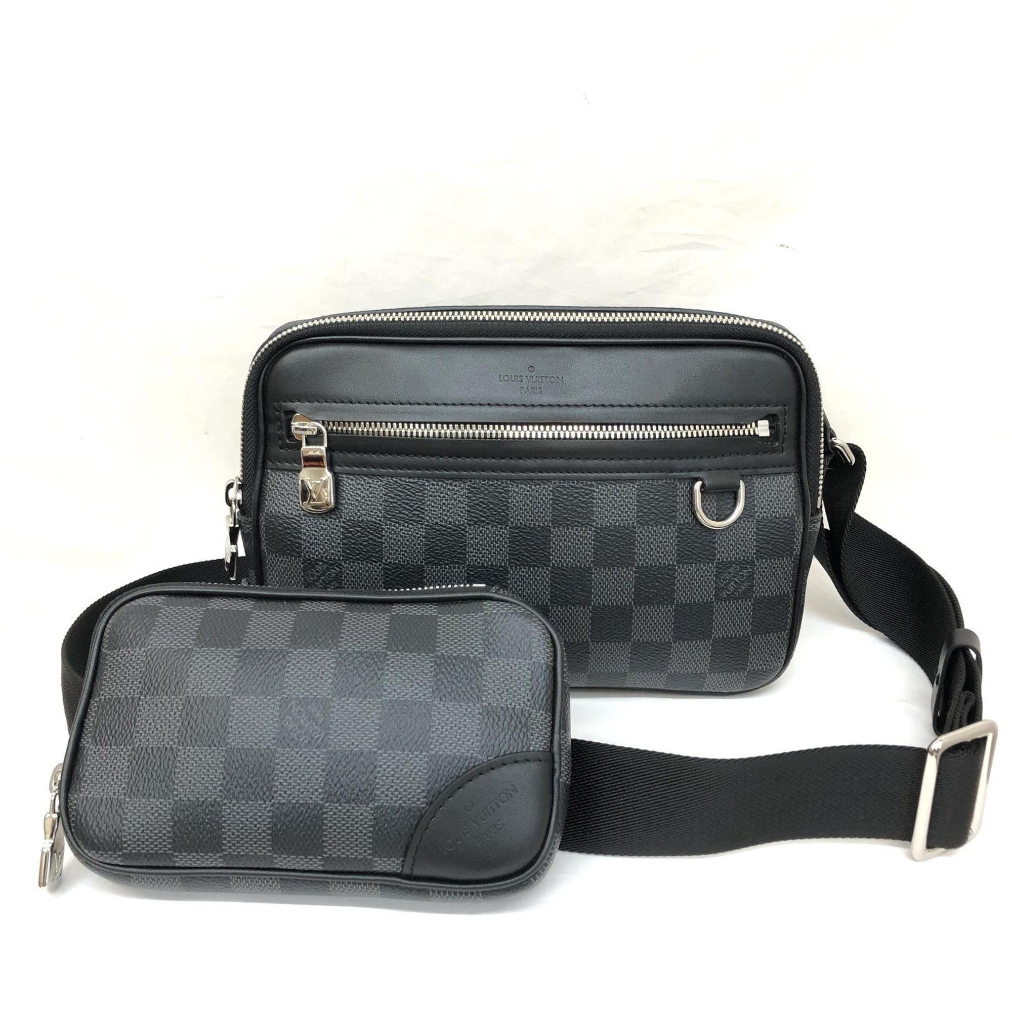 Louis Vuitton Damier Graphite Ambler Waist Bag - Black Waist Bags