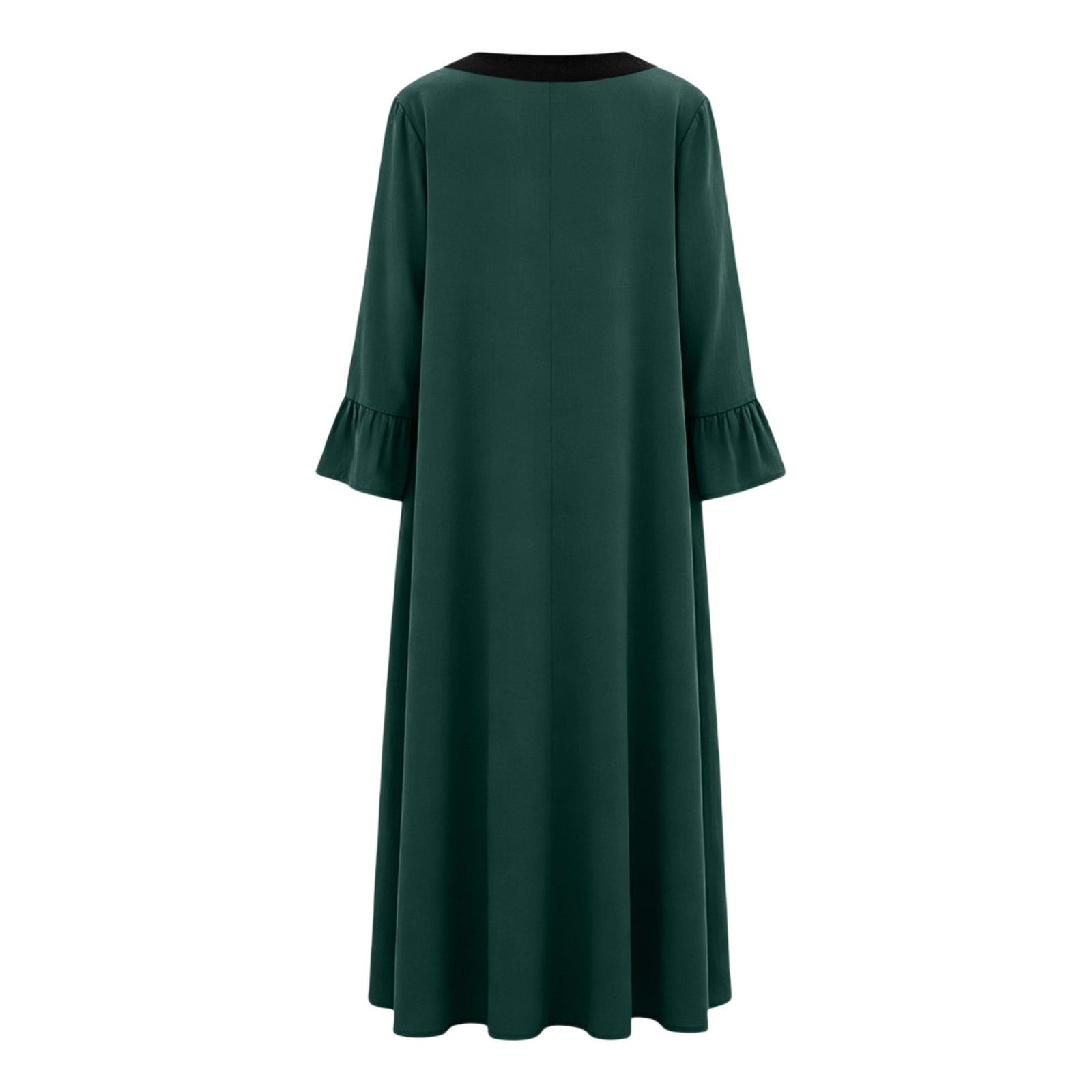 LVHAOGJOB Dresses for Women with Pockets Cotton Linen Summer Maxi Dress Long Plus Size V Neck Mujers Sundress Print