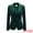 Forest Green, variant on DARING DIVA Women's Office Coat Solid Shawl Collar Button Velvet Blazer L Dark Yellow
