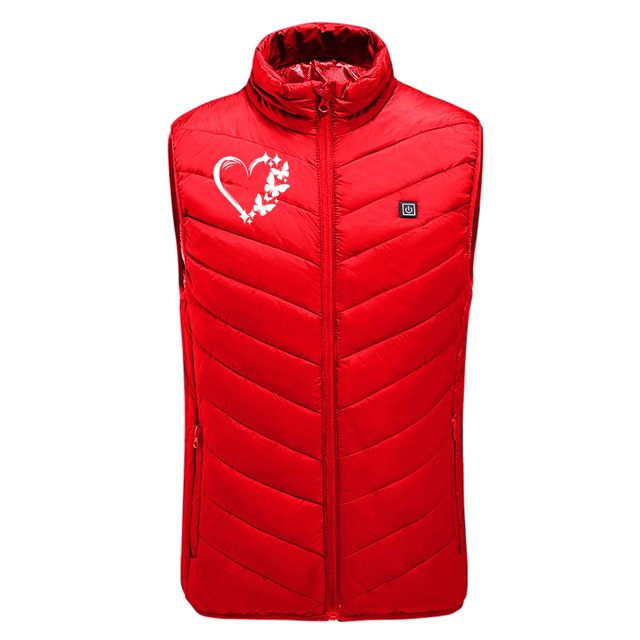 Chaleco calefactor con estampado de Distrito 9, chaleco calefactor inteligente con control de temperatura de tres velocidades para hombres