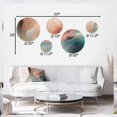 thumbnail image 4 of Designart "Vibrant Dance Orange and Blue III" Minimalism Metal Wall Art Set of 5 Piece, 4 of 5