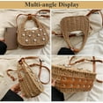 thumbnail image 6 of Straw Purses for Women Trendy Summer Woven Tote Bag Straw Basket Crossbody Wicker Purses and Handbags with Bamboo Handle, 6 of 6