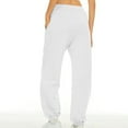 thumbnail image 5 of Sweatpants for Women Loose Wide Leg Cinched Bottom 2024 Trendy Joggers Pants with Pockets Cotton Loungewear White,L, 5 of 6