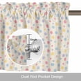 thumbnail image 6 of Polka Dots Valance Curtain Blue Pink Yellow Point Linen Background Modern Art Window Valances Rod Pocket Short Curtains Window Treatments for Kitchen Bedroom Bathroom Laundry 60" x 18", 6 of 9