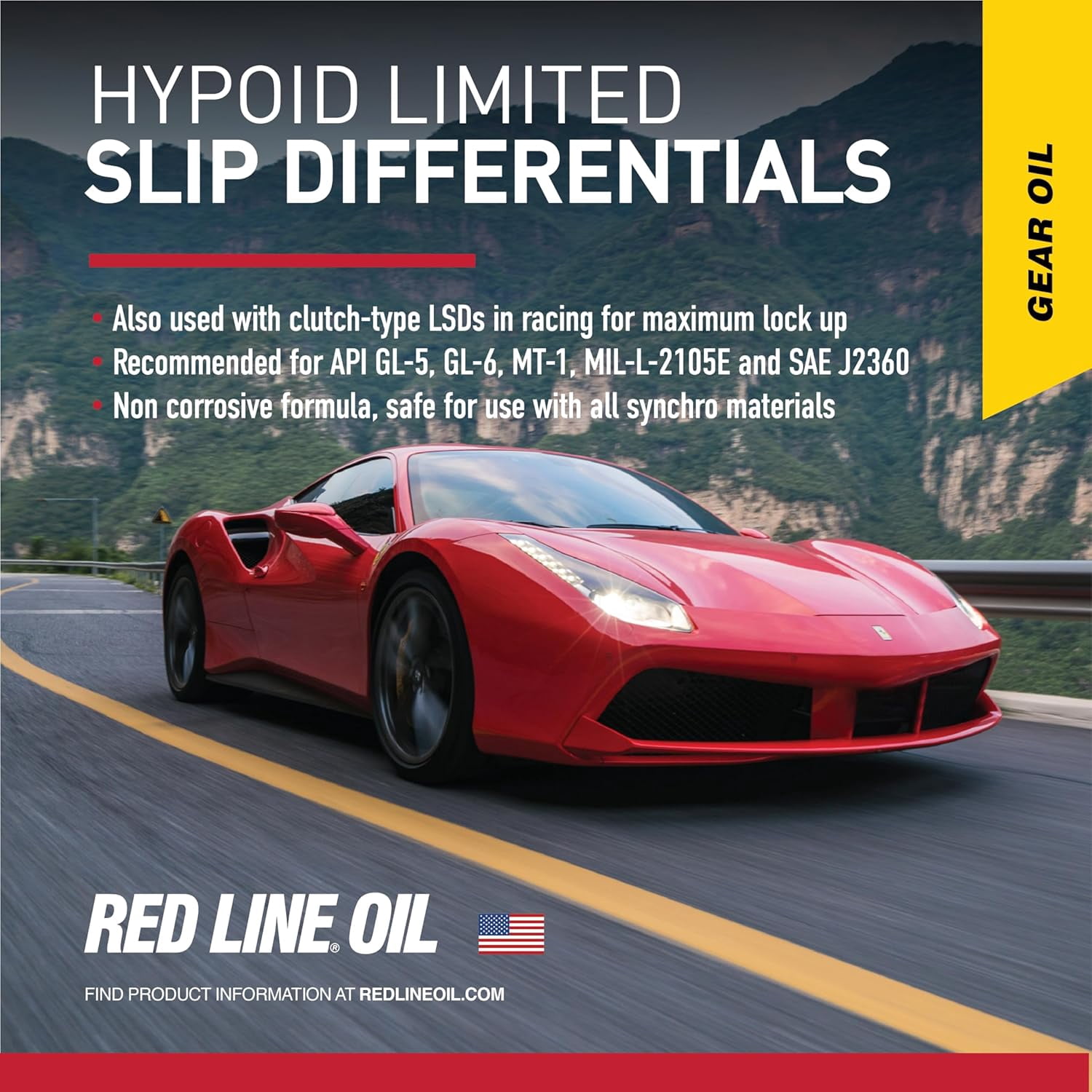 Red Line 58304 75W90 Non-Slip Synthetic Gear Oil - 1 Quart