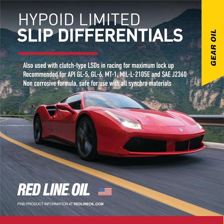 Red Line Synthetic Oil, Gear Oil, 75W90NS, Limited Slip