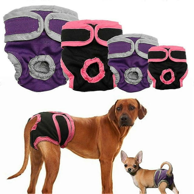 Washable Female Dog Diapers, Reusable Doggie Diaper Wraps For Female Dogs, Super-absorbent And Comfortable
