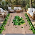 thumbnail image 2 of St. Patrick's Day Outdoor Rug for Patio/Deck/Porch, Non-Slip Large Area Rug 5 x 7 Ft, Spring Green Shamrocks Truck Coin Plaid Indoor Outdoor Rugs Washable Area Rugs, Camping Rug Carpet Runner, 2 of 8