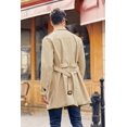thumbnail image 2 of Sherrylily Men Trench Coat Double Breasted Belted Windbreaker Long Jacket Casual Windproof Overcoat, 2 of 4