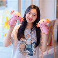 thumbnail image 4 of New Coming Kawaii Axolotl Plush Toy Cute Cartoon Animal Stuffed Plushie Doll For Kids Birthday Christmas Halloween Gifts, 4 of 7