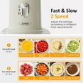 thumbnail image 3 of Superjoe Electric Food Chopper, Electric 4 in 1 Food Grinder for Grinding Meat, Peeling Garlic & Juicing, 2 Speed Blender and Food Processor Combo with 1.5L Glass Bowl & 2 Cups (0.4L+0.2L), 250W Beige, 3 of 8