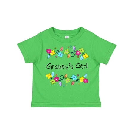 

Inktastic Grannys Girl- Bright Flowers Girls Toddler T-Shirt