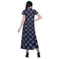 thumbnail image 3 of Moomaya Short Sleeve Kurta Summer Tunic Printed Front Slit Kurtis For Women, 3 of 5