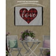 thumbnail image 6 of Outdoor TV Cover 60 to 65 Inch Weatherproof, Valentines Day Red and Black Buffalo Check Plaid Love Waterproof TV Screen Protector for Outside Decor with Zipper and Pocket 58"L x 37"H , Heart s, 6 of 7
