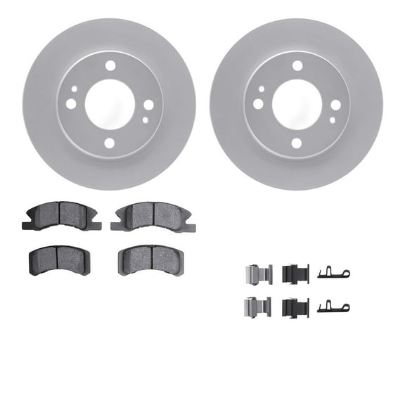 Dynamic Friction Company Front Geospec Brake Rotors with 5000 Advanced Brake Pads includes Hardware 4512-72077
