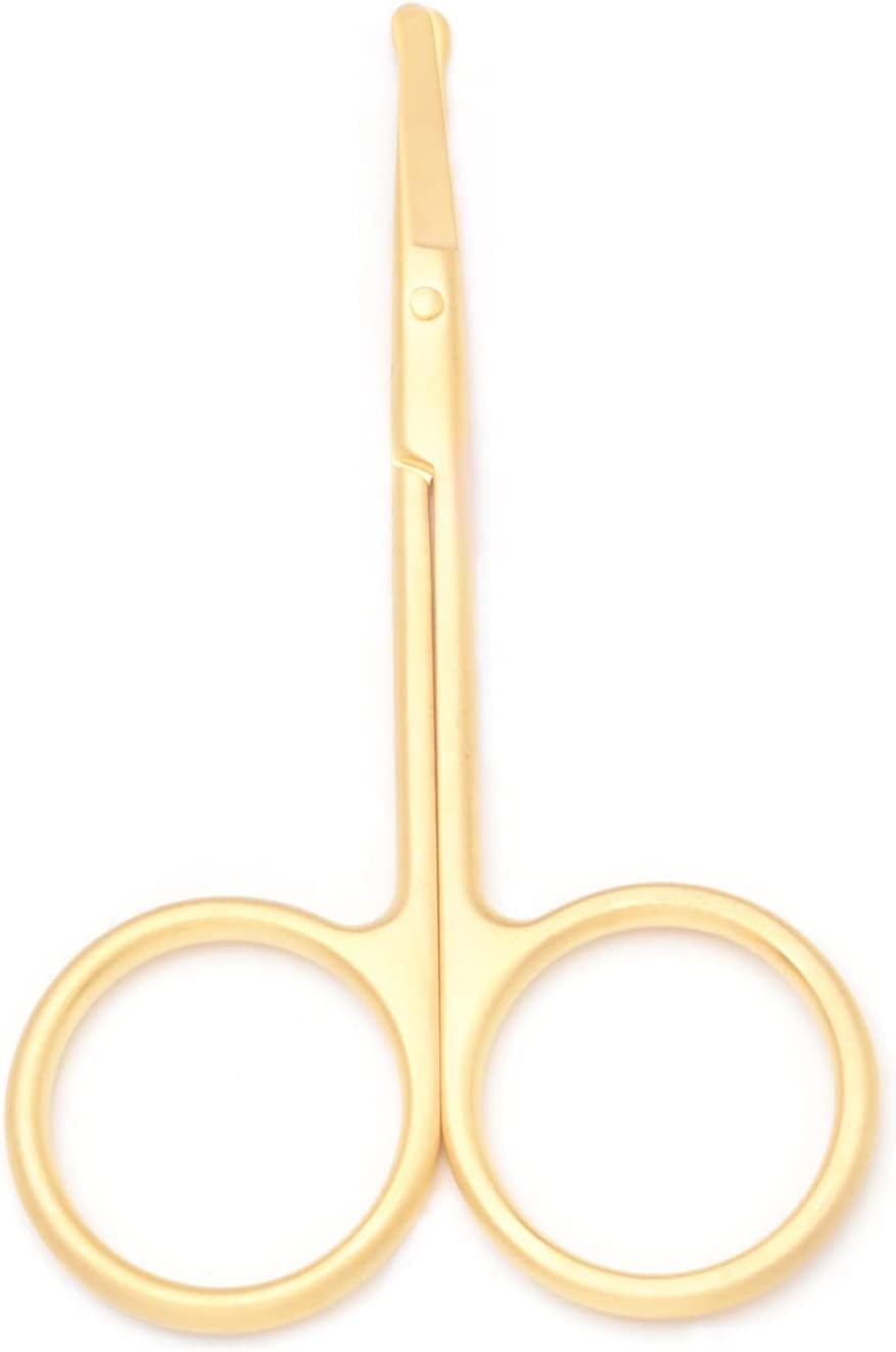 Nose Hair Trimmer Scissors-3.4' Round Tip Scissors For Ear Eyebrow ...