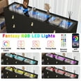 thumbnail image 3 of ChVans 63" Large LED Dresser with Glass Top, Jewelry Closet Island, 9 Drawer Dresser for Bedroom, Long Modern Chest of Drawers, Wide Drawer Organizer Cabinet (Black), 3 of 9