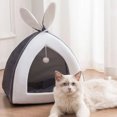 thumbnail image 2 of CSCHome Cat Bed Dog House with Fluffy Pet Ball Cute Bunny Cat Bed for Indoor Cats Winter Warm Kitten Bed, 2 of 5