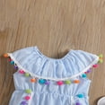 thumbnail image 3 of Combinaison Bobble à Col Volanté Sans Manches pour Bébé Fille Été en Coton, 3 of 6