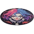 thumbnail image 5 of Psychedelic Clown Joker Round Carpet Circle Rug Outdoor Patio Area Rug Washable Large Area Rugs Hallway Room Decor Fitness Mats, 5 of 8
