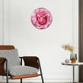 thumbnail image 3 of 12 Inch Wall Clock Battery Operated Silent Clock Decorative for Office, Kitchen, Outdoor, Living Room，Close Up of Beautiful Rose Petals Exquisite Art, 3 of 4