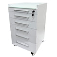 thumbnail image 3 of Dental Mobile Cart Stainless Steel Medical Carts Clinic Storage Cabinet with 5 Drawers, 3 of 24