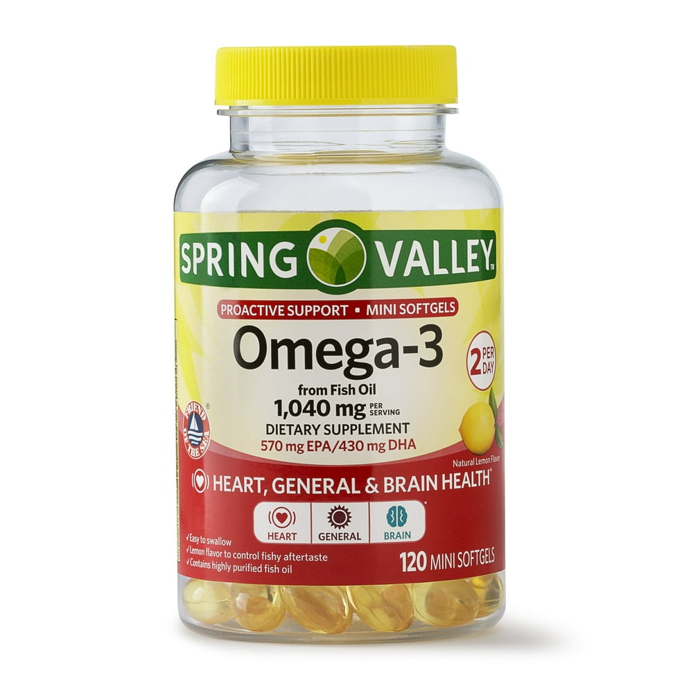Spring Valley Omega3 from Fish Oil, 1040 mg, 120 ct, Proactive Health