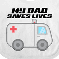 thumbnail image 4 of Inktastic My Dad Saves Lives Ambulance Boys or Girls Baby Bib, 4 of 4