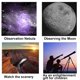 thumbnail image 4 of Telescopio de astronomía para estudiantes, niños y adultos, telescopio astronómico refractor de aleación de aluminio trípode para acampar y observar la luna y el planeta en la naturaleza XGeek W-1, 4 of 7