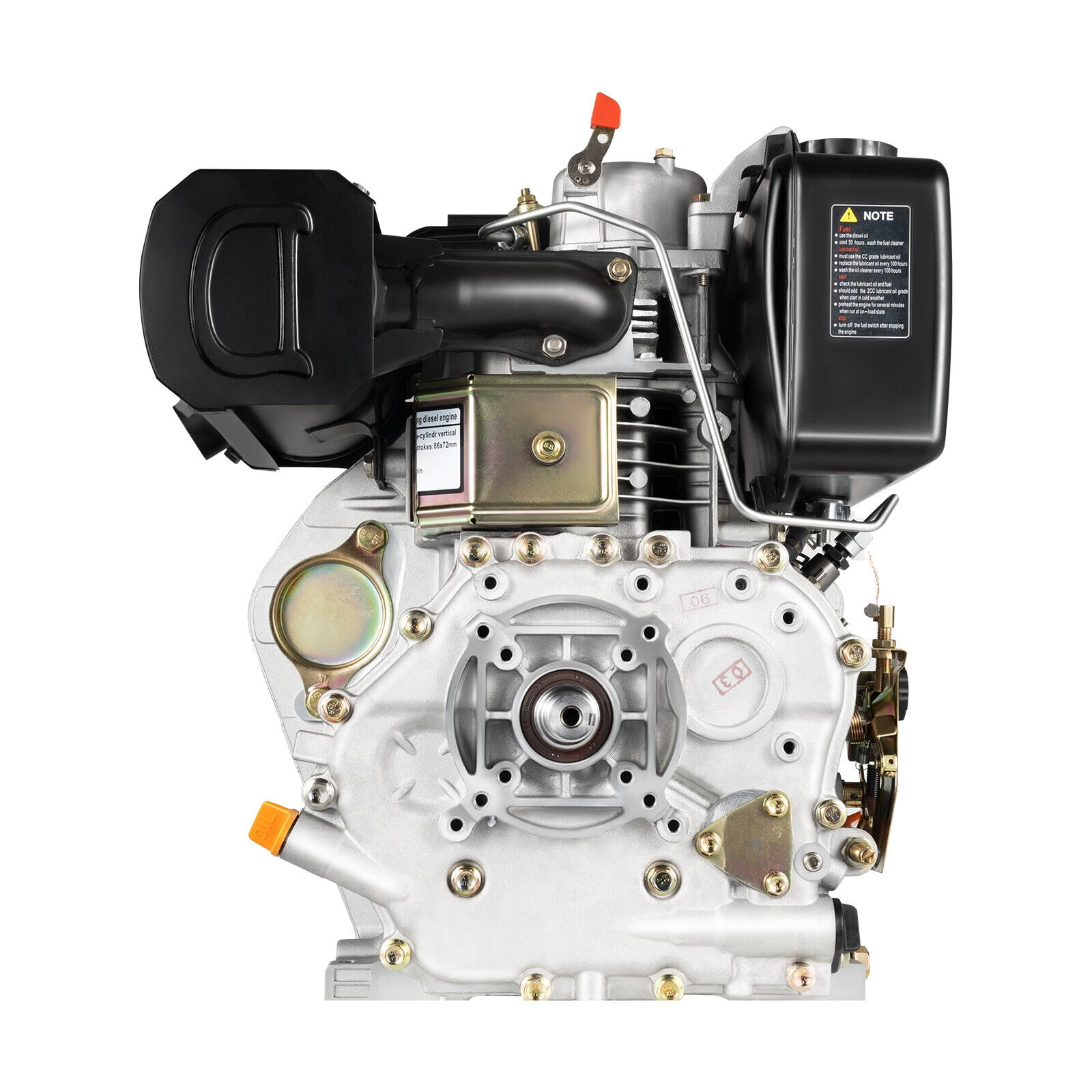10HP 406cc 4-stroke Tiller Diesel Engine Single Cylinder Motor Air Cooling 186F