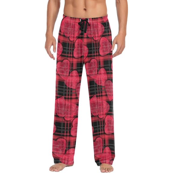 GZHJMY Valentine's Day Pajama Pants for Men, Lounge Pants Lightweight Men Pajama Bottoms with Drawstring Pockets, Christmas New Year Birthday Gifts, Large