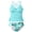 Blue, variant on Girls Two Piece Bikini Swimsuit Floral Pattern with Removable Padded Bra for Teens, Pink, Size 8-16Y