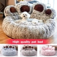 thumbnail image 2 of Dog Bed Cat Mat Round Large Pet House Long Plush Deep Sleeping Warm Bear Paw Shape Super Soft Cushion Calm Beds High Quality ShopWise Round, 2 of 9