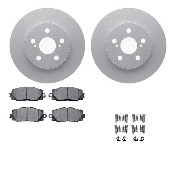 Dynamic Friction Company Front Geospec Brake Rotors with 5000 Advanced Brake Pads includes Hardware 4512-76190