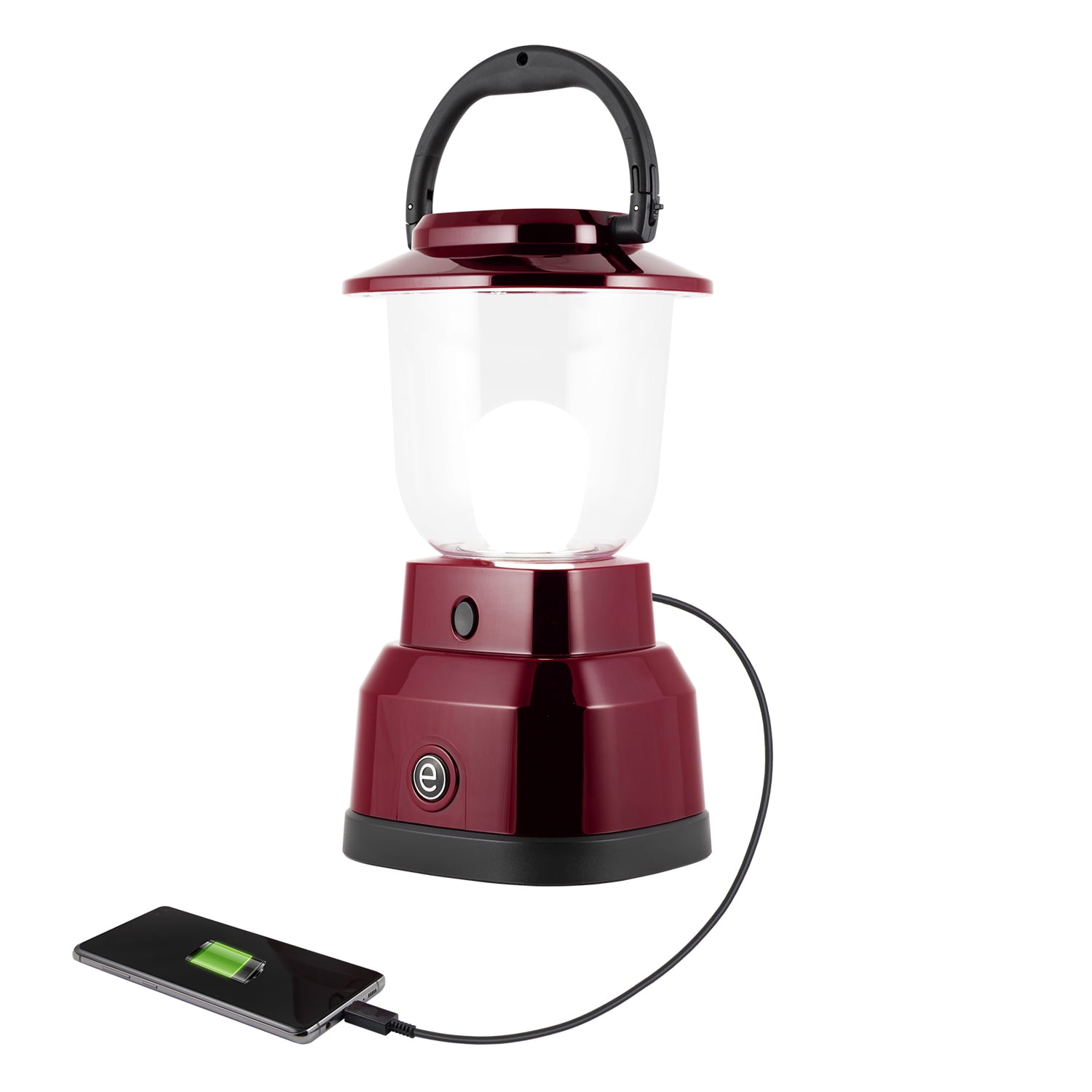 GE Enbrighten Outdoor LED Lantern, USB Port, Battery Operated, Red