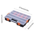 thumbnail image 3 of Cqxid Tool Bag Under $20 Double Sided Portable Plastic Hardware Tools Accessories Box Electronic Components Sorting Box Parts Box Storage Box, 3 of 4