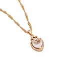 thumbnail image 1 of PVCS Ladies Fashion Multicolor Love Necklace Crystal Clavicle Chain Pendant, 1 of 3