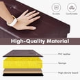 thumbnail image 5 of LINJH 45 Inches Folding Storage Ottoman Bench, Storage Chest Footrest Stool with Faux Leather, Entryway Bench 45'' x 15'' x 15'' (Brown), 5 of 9