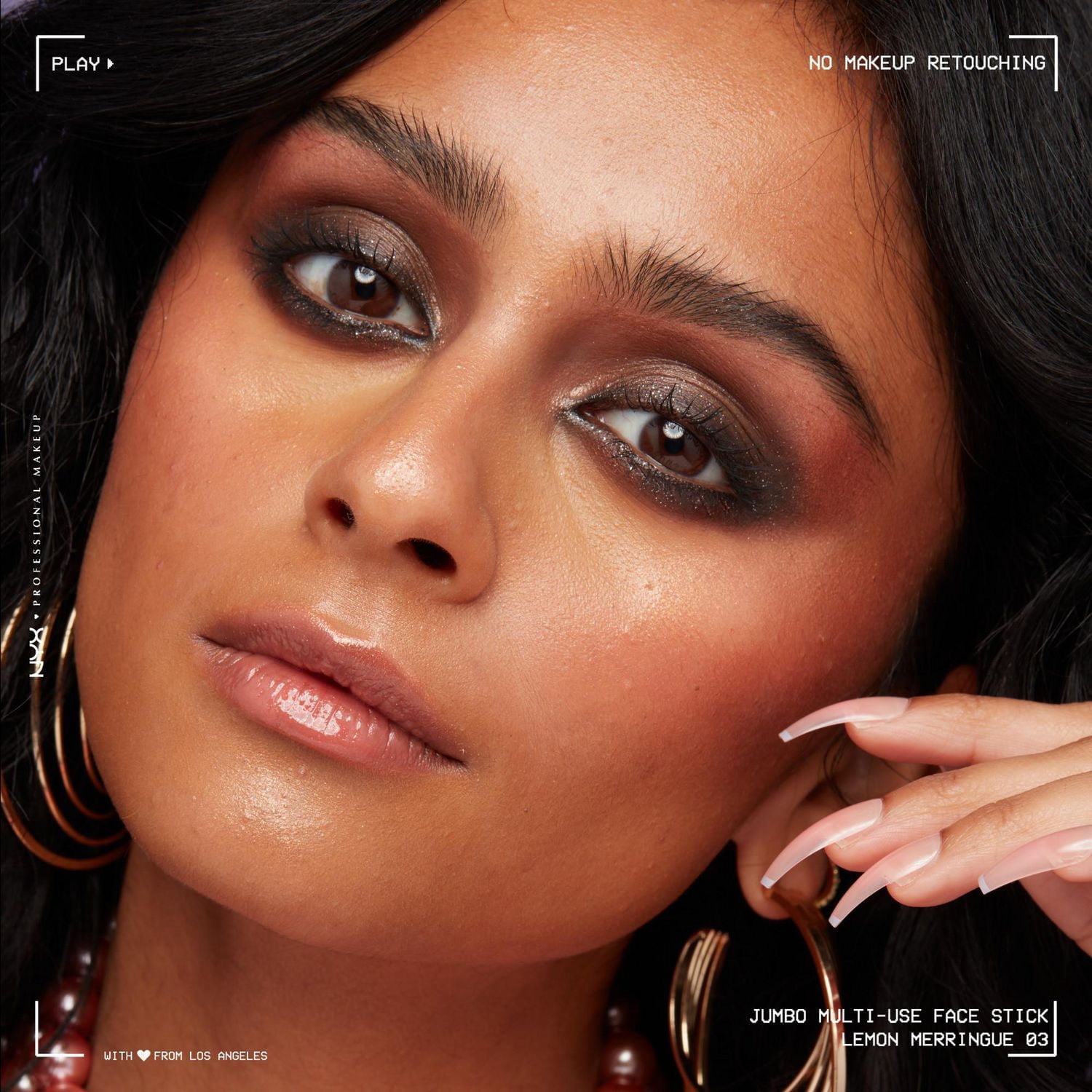 NYX PROFESSIONAL MAKEUP, Jumbo Multi-Use Face Stick, Highlighter, Pearl Finish, Vegan Formula - Blueberry Muffin, Ultra-smooth, pearl finish stick highlighter