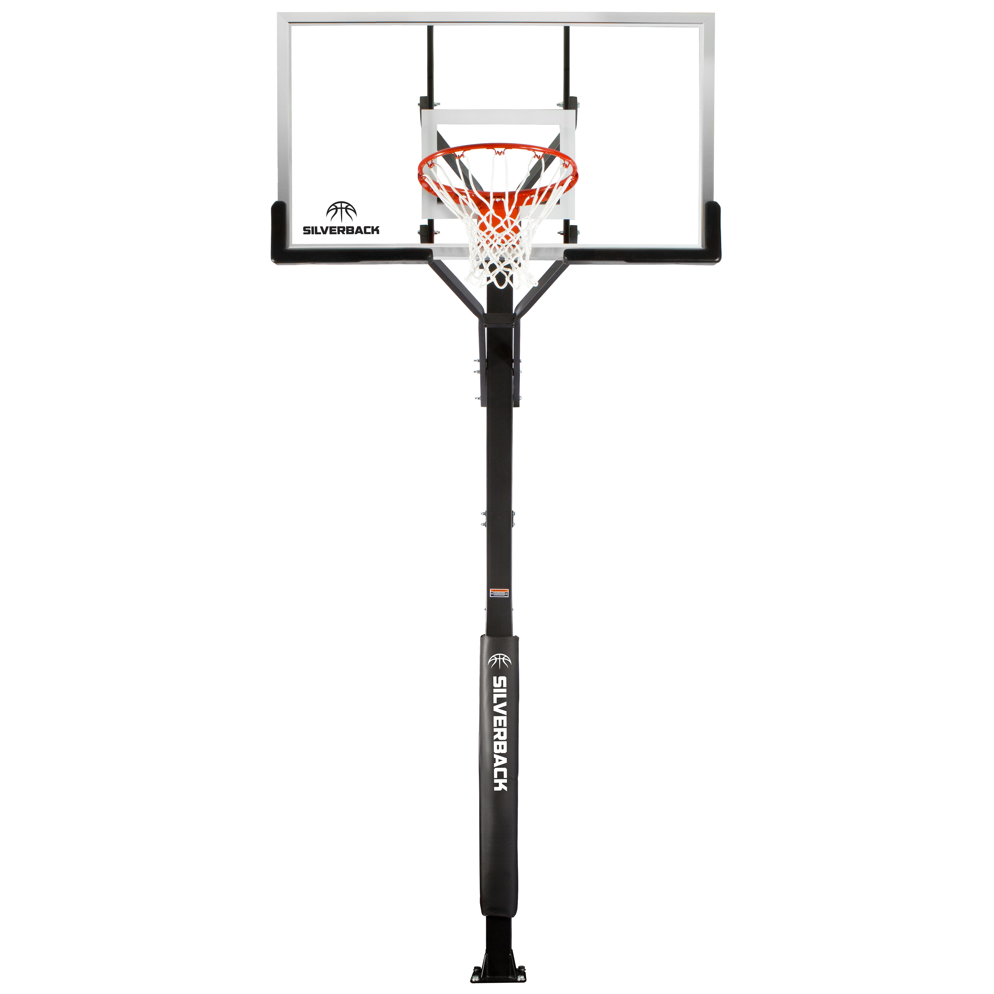 Silverback 60" In-Ground Basketball System with Adjustable-Height Tempered Glass Backboard and Pro-Style Breakaway Rim - image 3 of 23