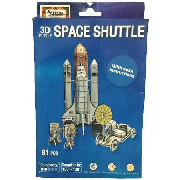 Texas Toy Distribution B226 NASA Space Shuttle 3D Puzzle - 67 Piece