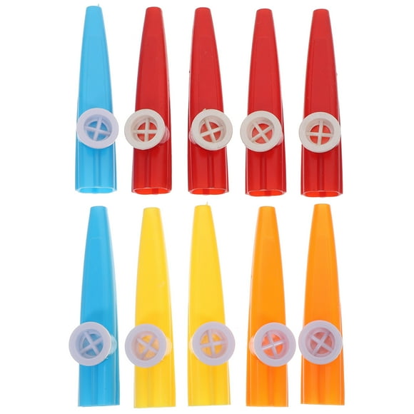 10 Kazoos de plástico, instrumentos musicales, flauta Kazoo colorida para amantes de la música